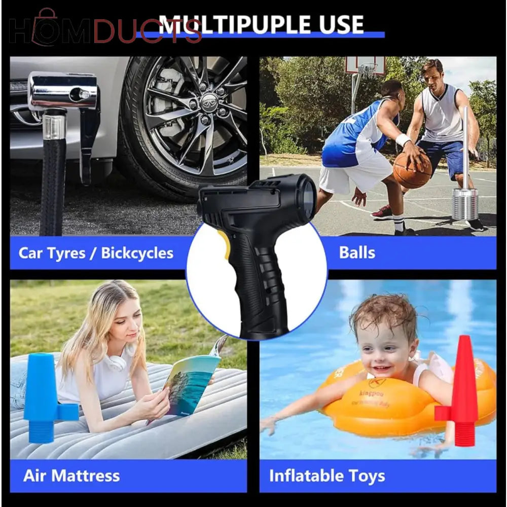 Premium Wireless Digital Tire Inflator with LCD Display – Fast Portable Air Pump
