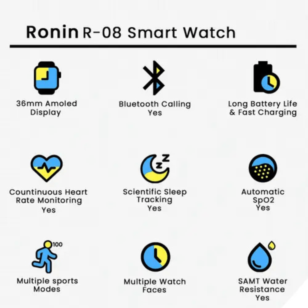 Ronin R - 08 Smart Watch - AlifdukanItechnology types here :)