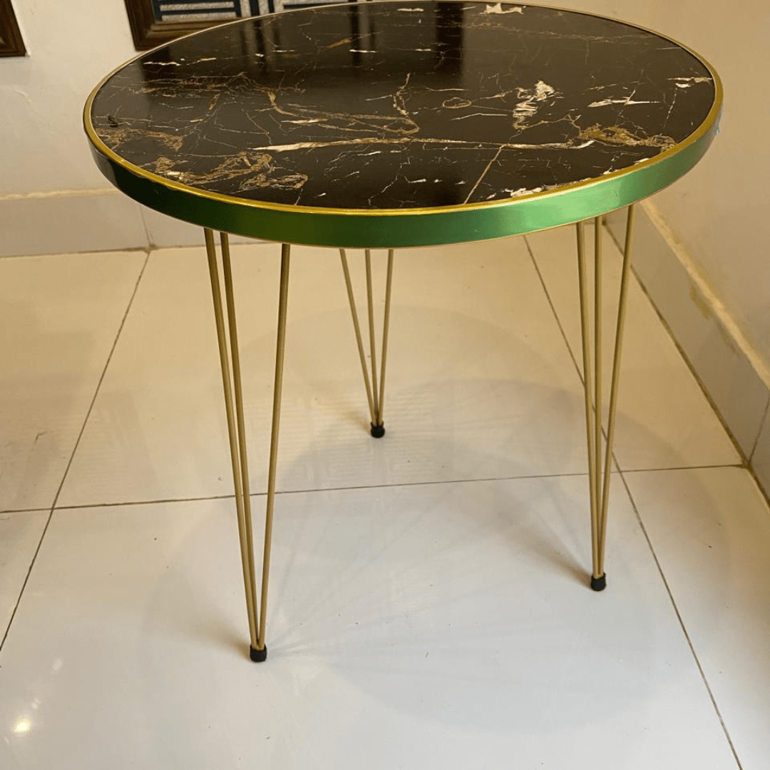 Round White/Black Side Table / Coffee Table - AlifdukanAlifdukan types here :)