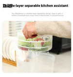 SALAD DRAIN BASKET – MULTIFUNCTIONAL MANUAL VEGETABLE DRYER SALAD SPINNER FOR FRUITS & VEGETABLES KITCHEN HELPER FOR HOME USE